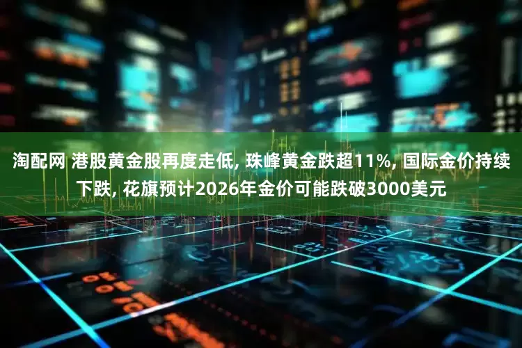 淘配网 港股黄金股再度走低, 珠峰黄金跌超11%, 国际金价持续下跌, 花旗预计2026年金价可能跌破3000美元