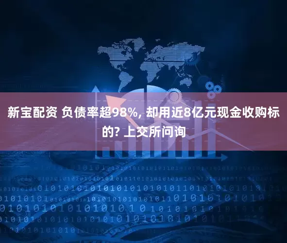 新宝配资 负债率超98%, 却用近8亿元现金收购标的? 上交所问询