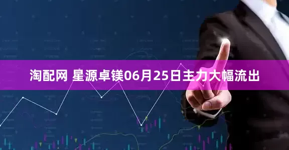 淘配网 星源卓镁06月25日主力大幅流出